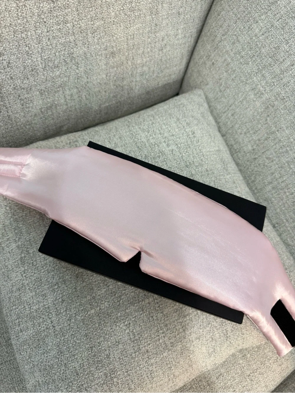 Blush Pink Satin Eye Mask For Travel and Rest